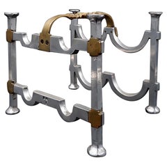 Vintage Brutalist Sculptural wine rack