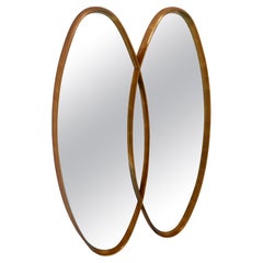LABARGE OVAL Overlapping WALL MIRRORS - MID-CENTURY glamour