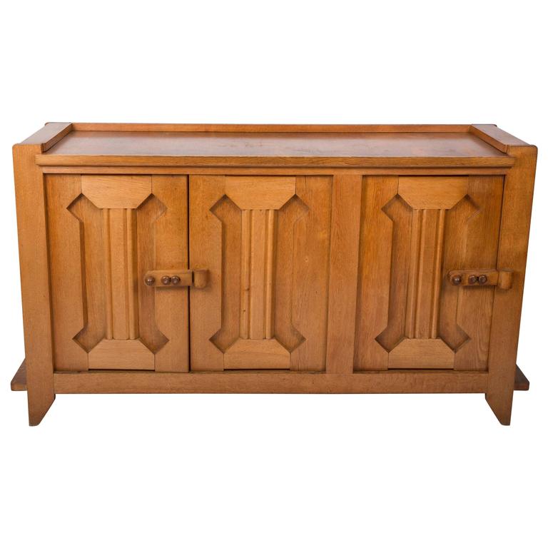 Oak Credenza by Guillerme et Chambron For Sale at 1stdibs
