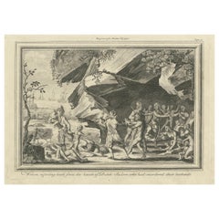 Engraving of Women Resisting Capture by Dutch Pirates, Strait of Magellan, 1768