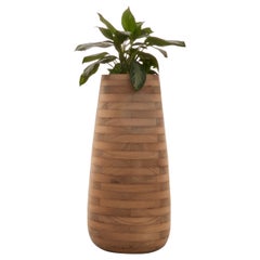 Tuber Tall Natural Wood Planter by Indigenus