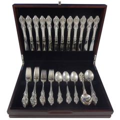 El Grandee by Towle Sterling Silver Flatware Set for 12 Service 60 Pieces