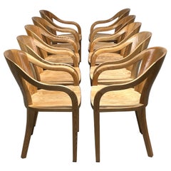 Ten Oak 'University' Chairs by Ward Bennett for Brickel