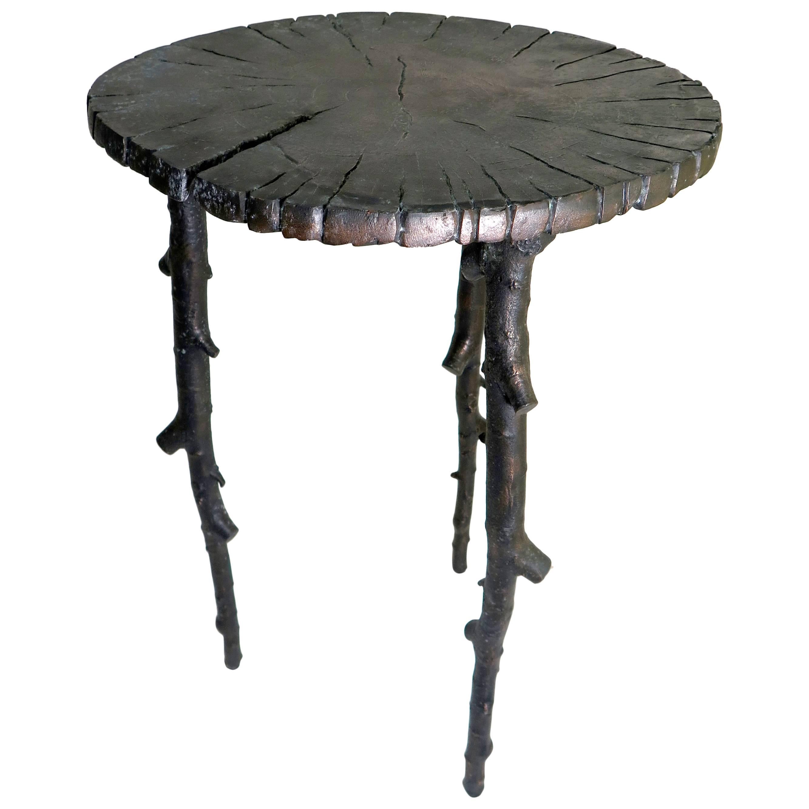 Modern Bronze Tree Branch Side Table
