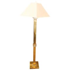 Vintage Frederick Cooper Brass and Lucite Floor Lamp