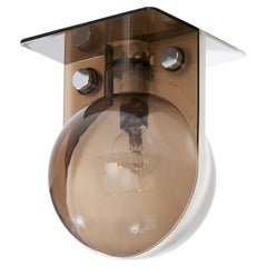 Harvey Guzzini, Flush Mount, Acrylic, Steel, Italy, 1970s