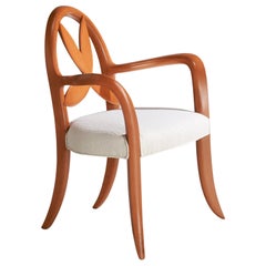 Wendell Castle, Springborn Armchair, Cherry, Poplar, Fabric, USA, 1993