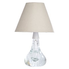Schwedische Designerin, Tischlampe, Glas, Schweden, 1960er Jahre