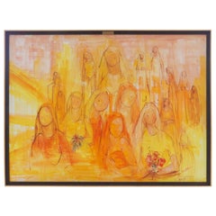 Quadro astratto firmato da Harriet LeBell