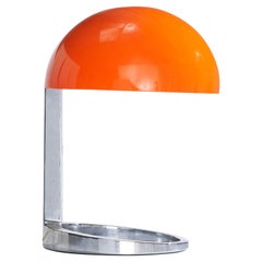 Italienische Designerin, Tischlampe, Chrom, Metall, Italien, 1970er Jahre