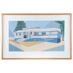 Virginia Hanson Signed Painting “Collin’s Diner”