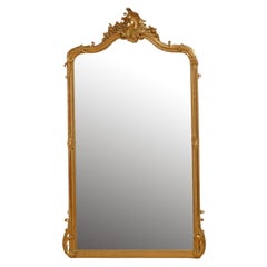 Louis XVth Style Antique French Giltwood Mirror H185cm