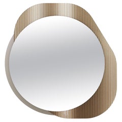 Cristo Bronzed Glass Round Mirror