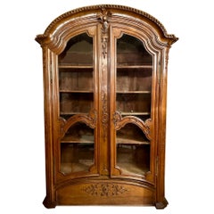 Antique French Oak Bibliothèque or Bookcase, Circa 1840.