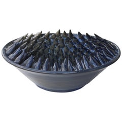 Sculptural Blue Anemone Bowl by Studio Esposito