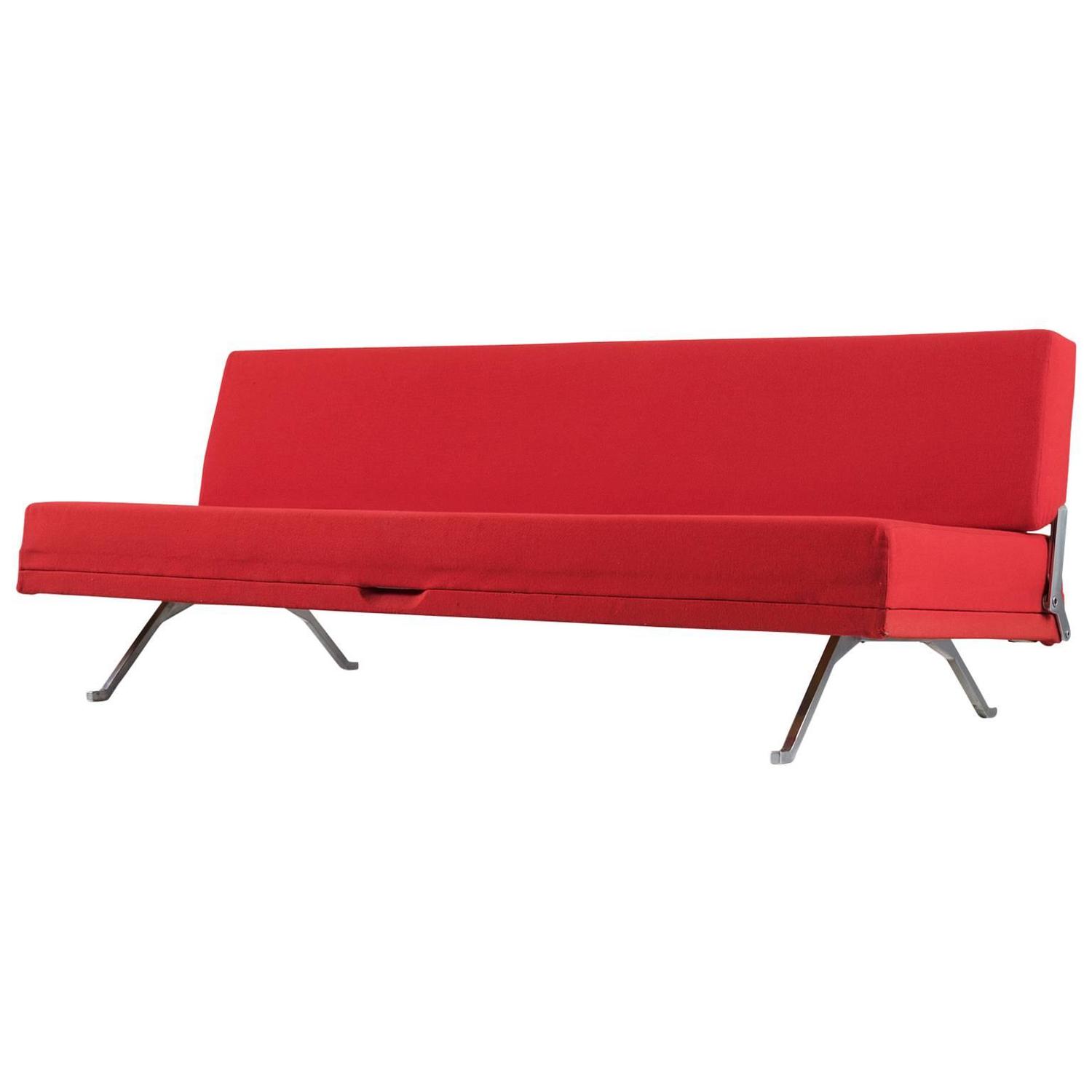 Red 'Constanza' Sofa for Wittmann For Sale at 1stDibs