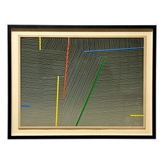 Garo Zareh Antreasian "Vassoio dei pittori" Astrazione geometrica c1977