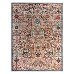 Traditional Serapi Hand Knotted Wool Beige Area Rug 9' 1" x 11' 11"