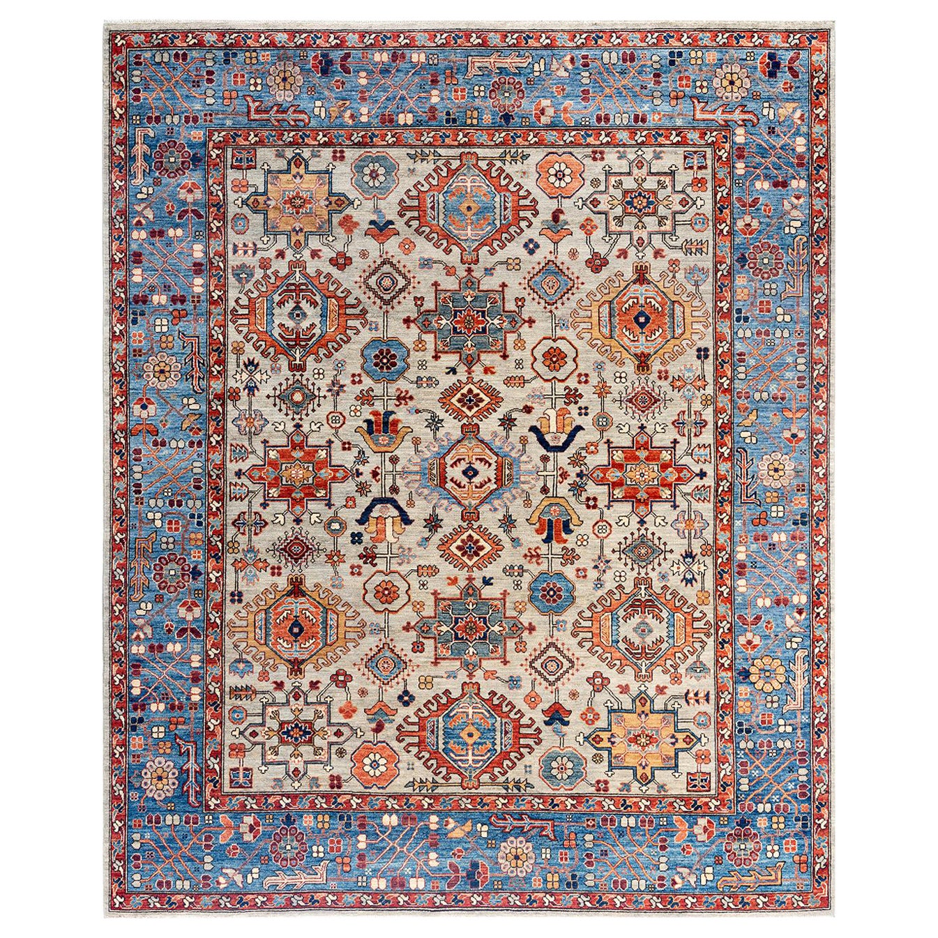 Traditional Serapi Hand Knotted Wool Gray Area Rug 8' 3" x 10' 0"