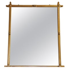 Antique Large 19th Century Gilt Overmantle Wall Mirror Quality Arts and Crafts