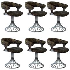 Six Vintage Swivel Chairs 2