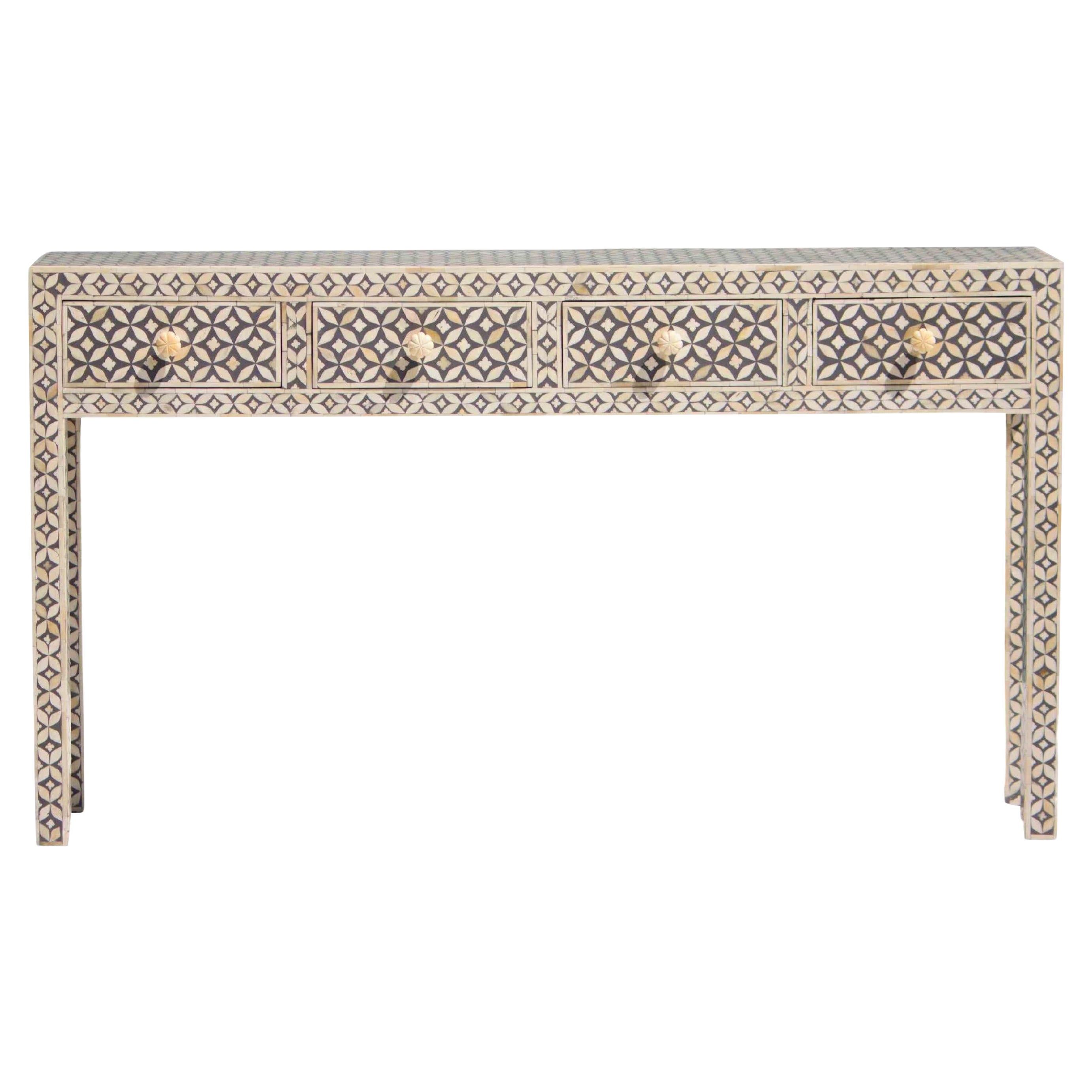 Clover Grau Vier-Schubladen-Schreibtisch