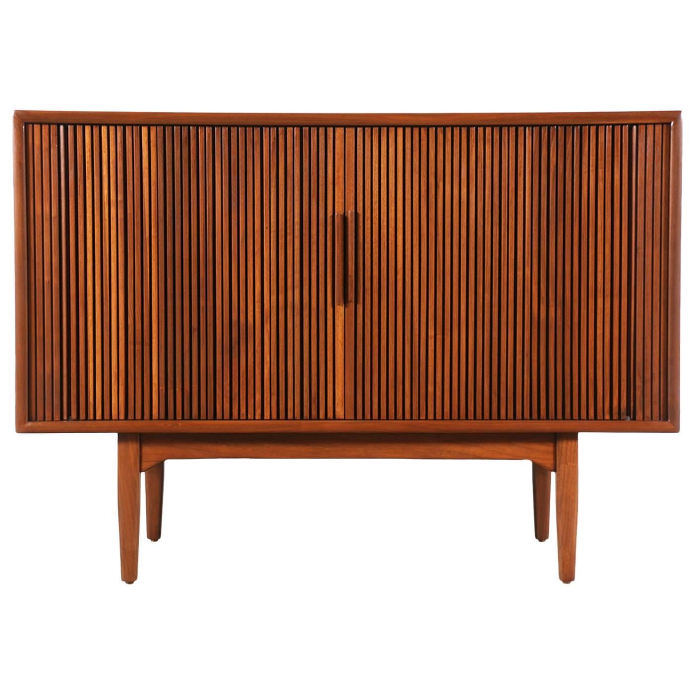 Kipp Stewart & Stewart McDougall “Declaration” Tambour Door Credenza for Drexel