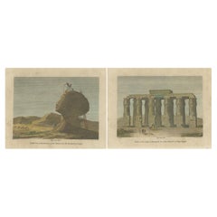 Engravings of Egypt's Sphinx and Hermopolis: Early European Exploration, c.1795