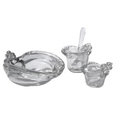 1930 Ercole Barovier Art Deco Iridescent Murano Glass Smoke Set