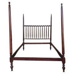 Used 19th Century Baroque Queen Bed, Original Four Poster Lisbon Bed