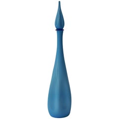 Huge Empoli Cased Glass Floor Decanter with Stopper - 80 cm