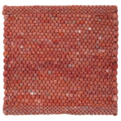 Apadana's Modern Texture Designed Custom Wool Rug In Terracotta