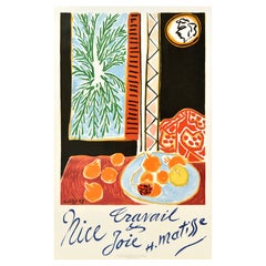 Original Vintage-Werbeplakat „ Nice Work Happiness“, Henri Matisse, Vintage