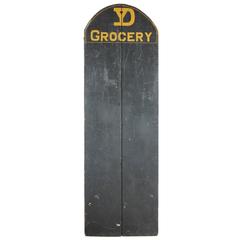Antique 1920s Dry Goods Store Wood Grocery Chalkboard