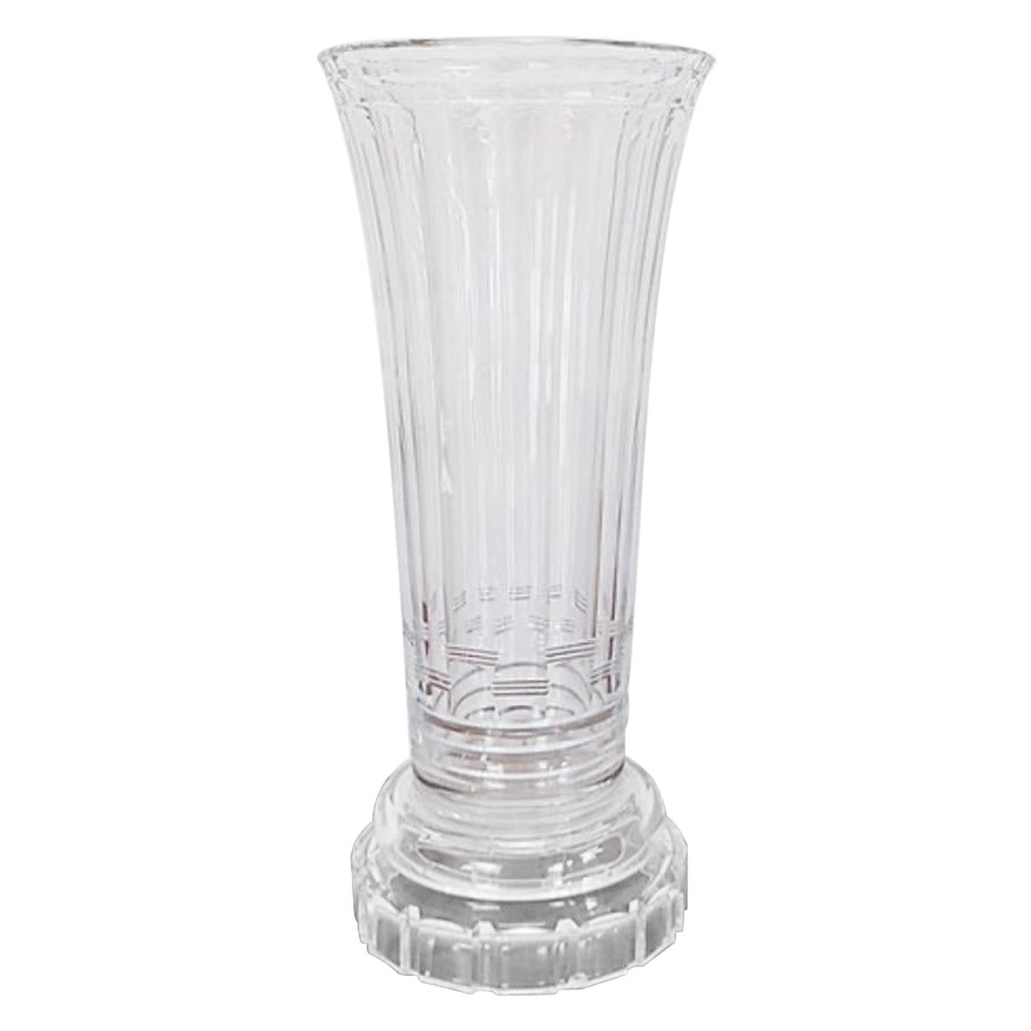 Vaso in cristallo trasparente Queensland Val Saint Lambert in vendita
