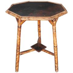 Early 20th Century Bamboo Chinoiserie Side Table