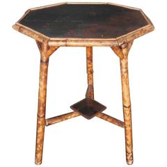 Early 20th Century Bamboo Chinoiserie Side Table 9