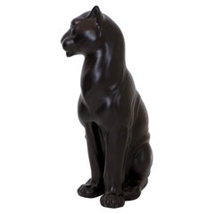 Art Deco Style Black Panther Sculpture