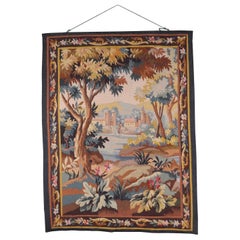 Tapiz Aubusson Verdure de principios del siglo XX