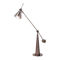 Verstellbare Schreibtischlampen aus gebürstetem Chrom