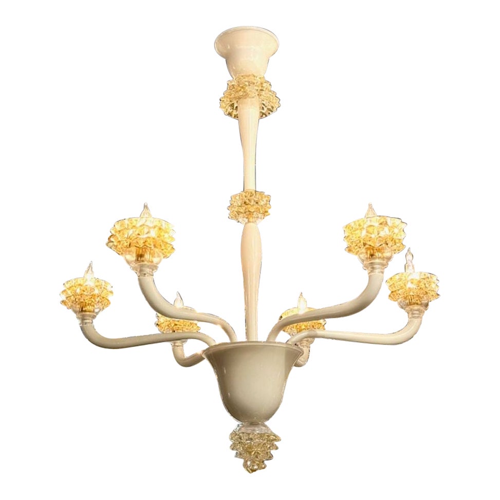 Lampadario "Rostrada" in vetro di Murano in vendita