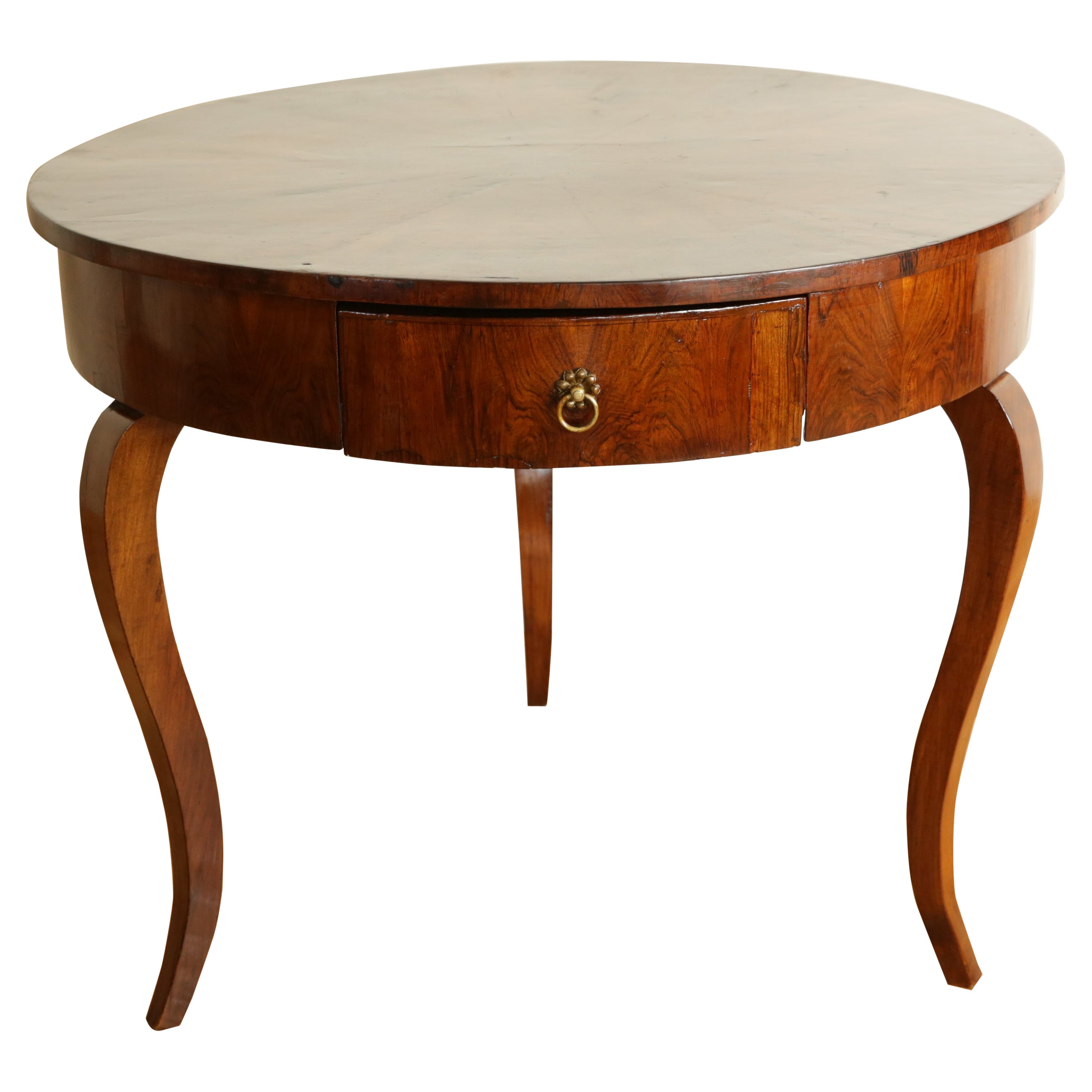 Mesa de centro neoclásica de tres patas y un cajón, italiana, Toscana, siglo I d.C.
