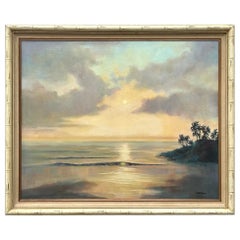 Vintage Boho Original Landscape Oil Painting on Canvas