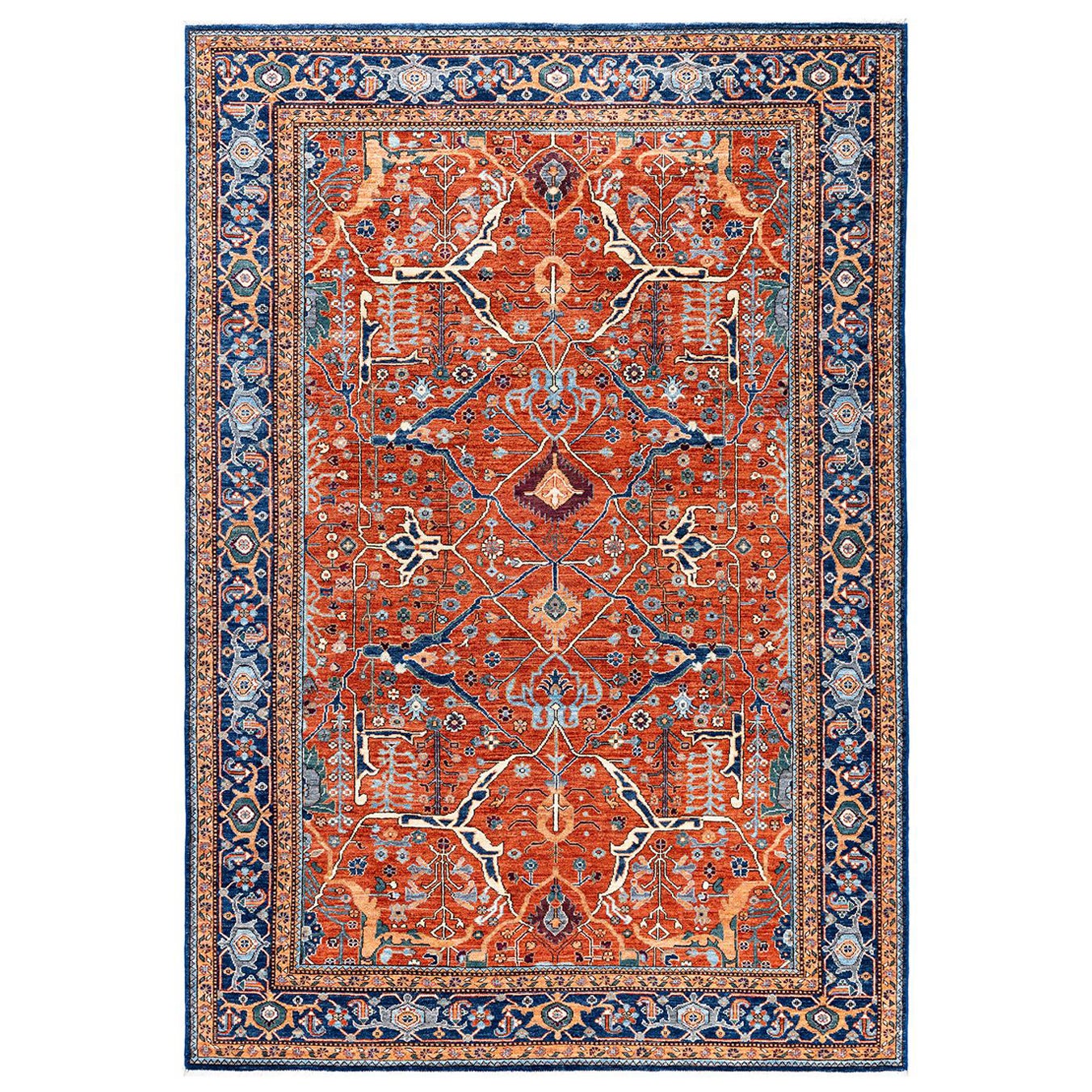 Traditional Serapi Hand Knotted Wool Red Area Rug 6' 0" x 8' 9"