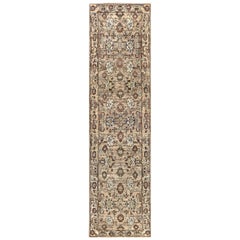 Traditional Serapi Hand Knotted Wool Brown Area Rug 2' 7" x 9' 11"