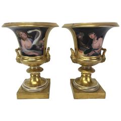 Pair of Empire Paris Vases, Leda and the Swan and Circe 4