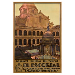 Poster di viaggio d'epoca El Escorial, meraviglia del Rinascimento in Spagna