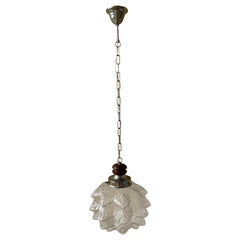 Vintage Murano Glass Flower or Artichoke Chandelier Pendant, Italy 1960s