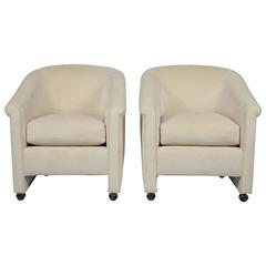 Set of Two A. Rudin Chairs on Casters