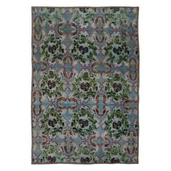Doris Leslie Blau Tappeto in lana con disegno floreale bessarabico del XIX secolo